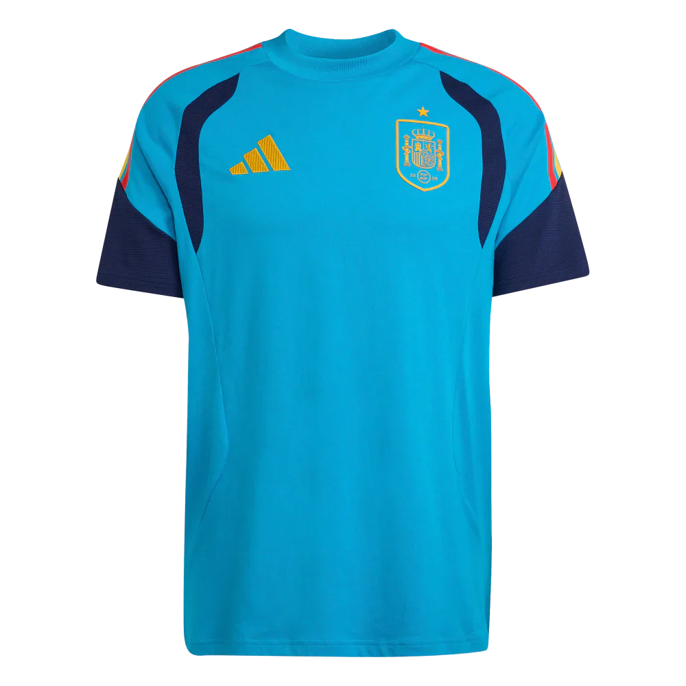 Camiseta de España 2026 casual algodón para hombre aqua