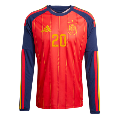 Camiseta Hombre Primera Equipación Mundial 2026 Manga Larga - Pedri - 20