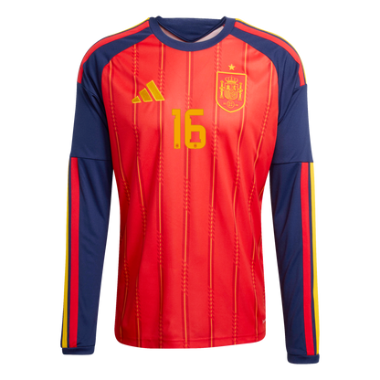 Camiseta Hombre Primera Equipación Mundial 2026 Manga Larga - Rodrigo - 16