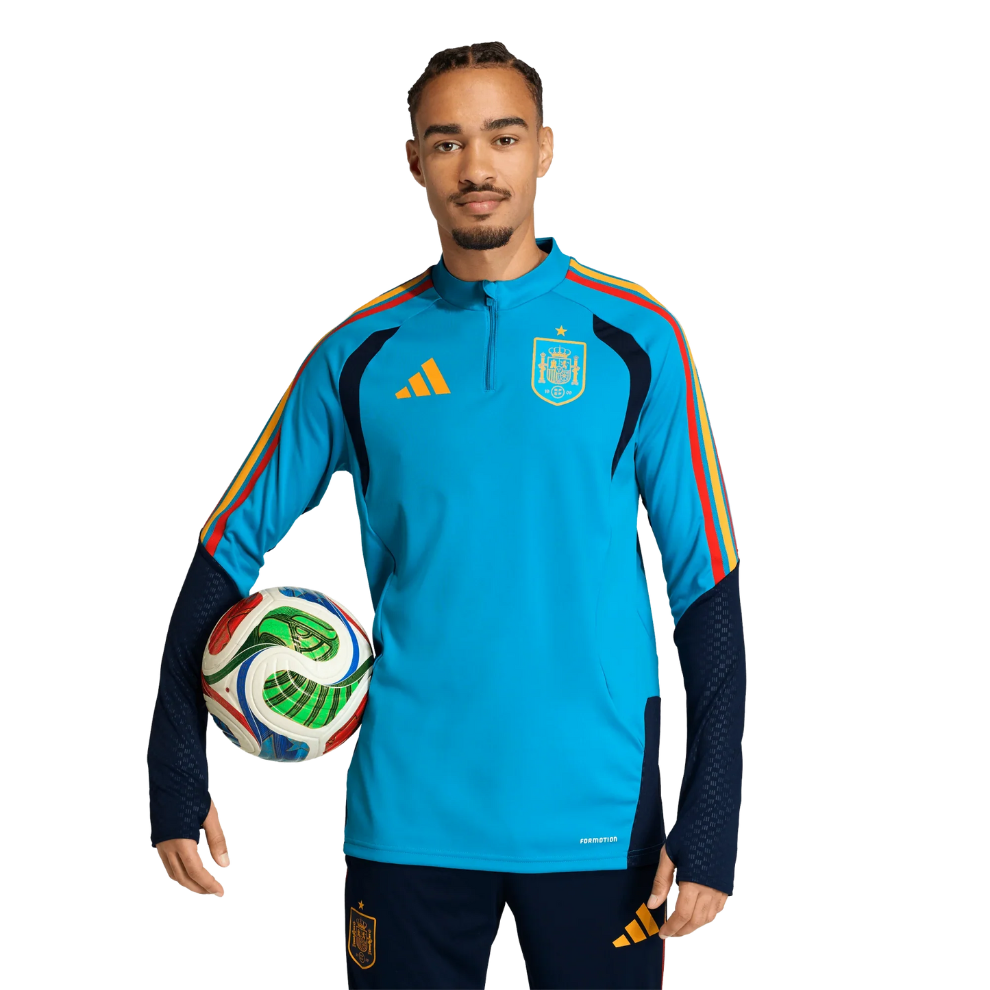 Camiseta de España 2026 entrenamiento para hombre manga larga aqua
