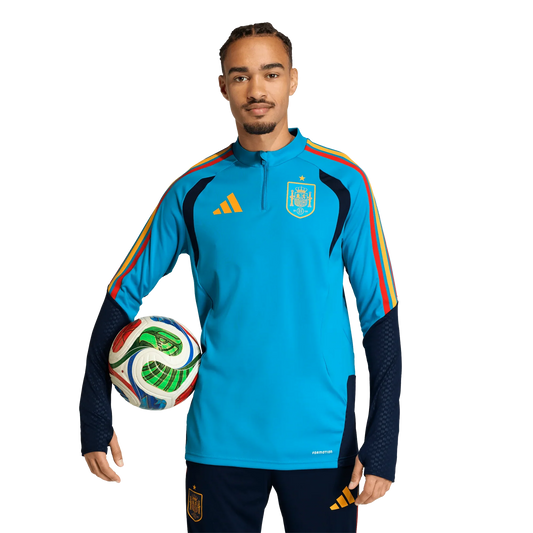 Camiseta de España 2026 entrenamiento para hombre manga larga aqua