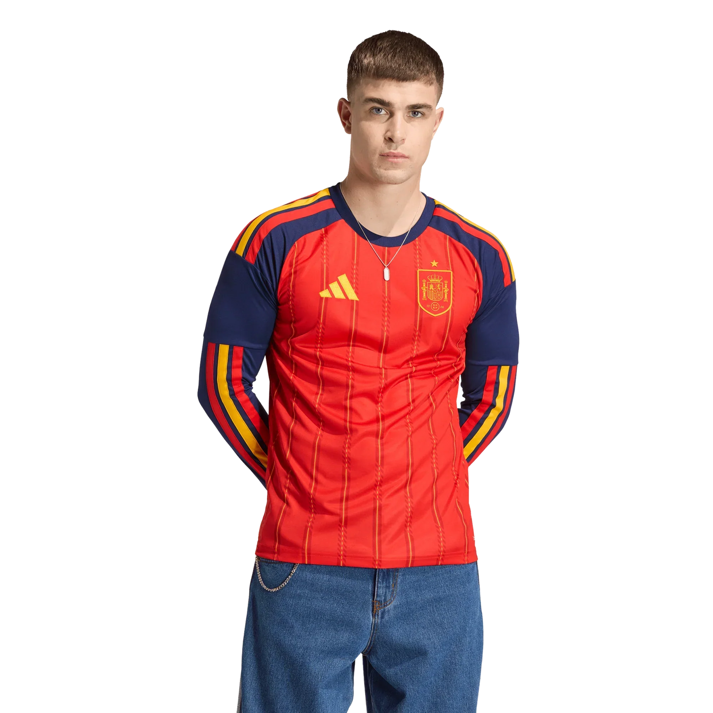 Camiseta de España 2026 primera equipación para hombre manga larga