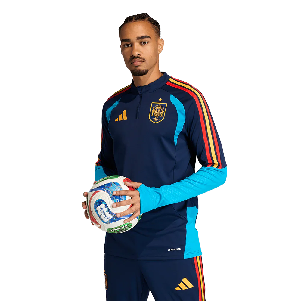 Camiseta de España 2026 entrenamiento para hombre manga larga marino