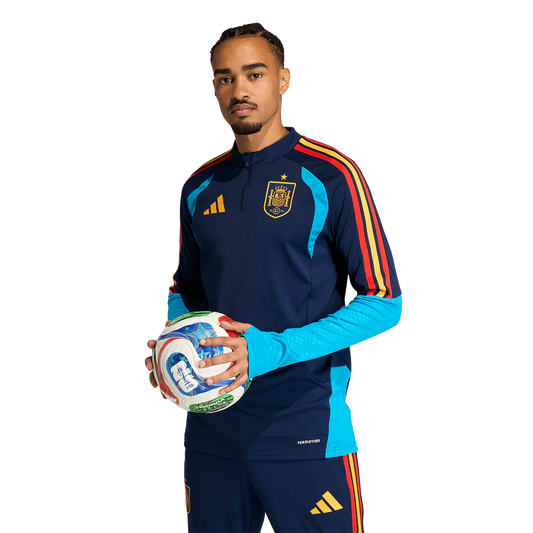 Camiseta de España 2026 entrenamiento para hombre manga larga marino
