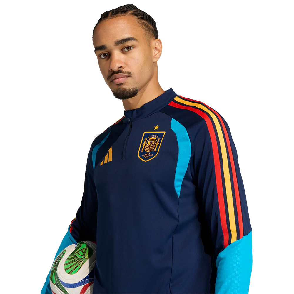 Camiseta de España 2026 entrenamiento para hombre manga larga marino