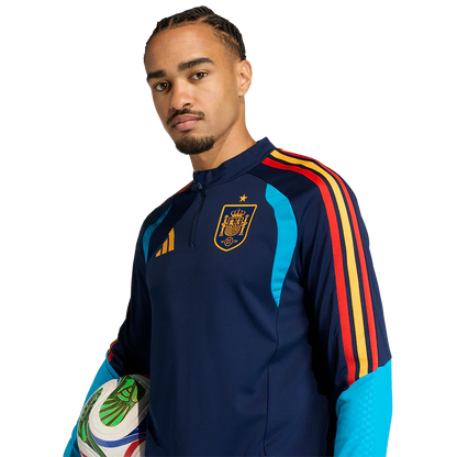 Camiseta de España 2026 entrenamiento para hombre manga larga marino