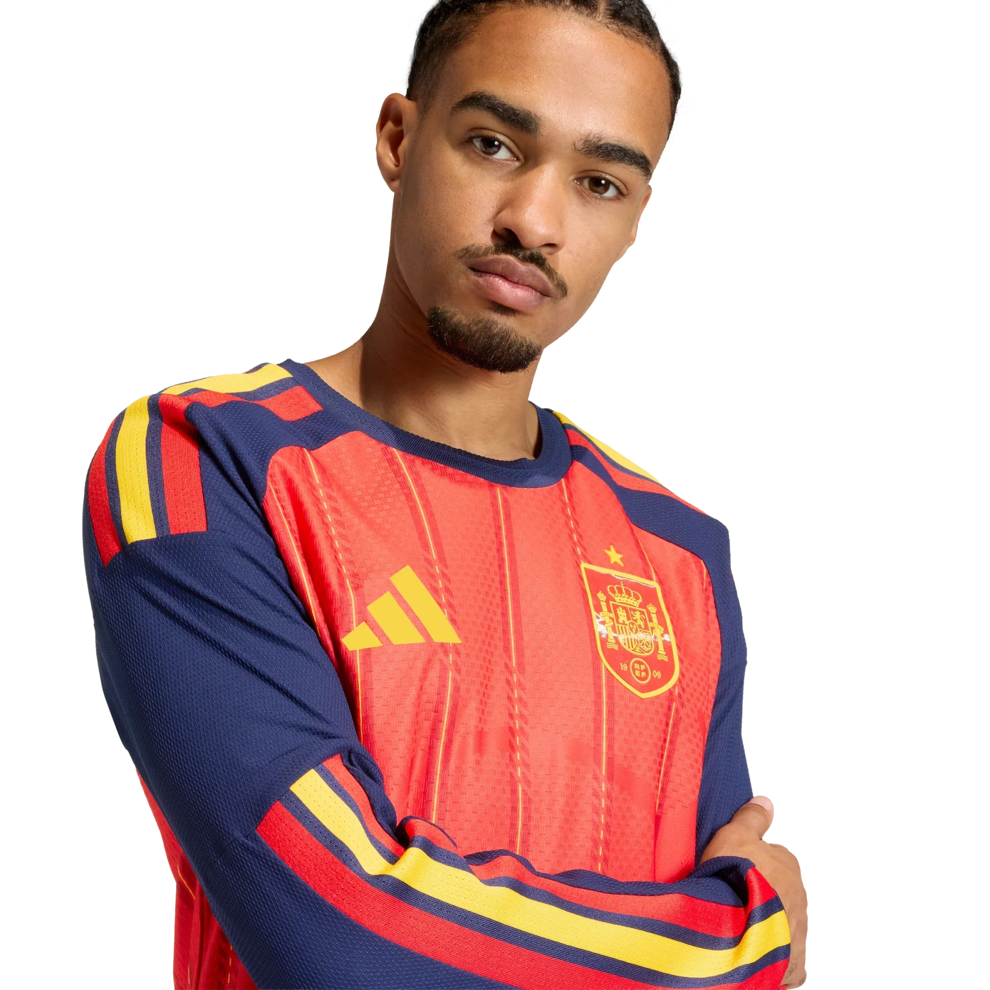 Camiseta de España 2026 primera equipación para hombre authentic manga larga