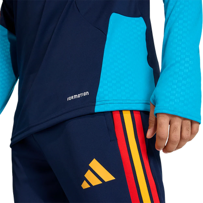 Camiseta de España 2026 entrenamiento para hombre manga larga marino