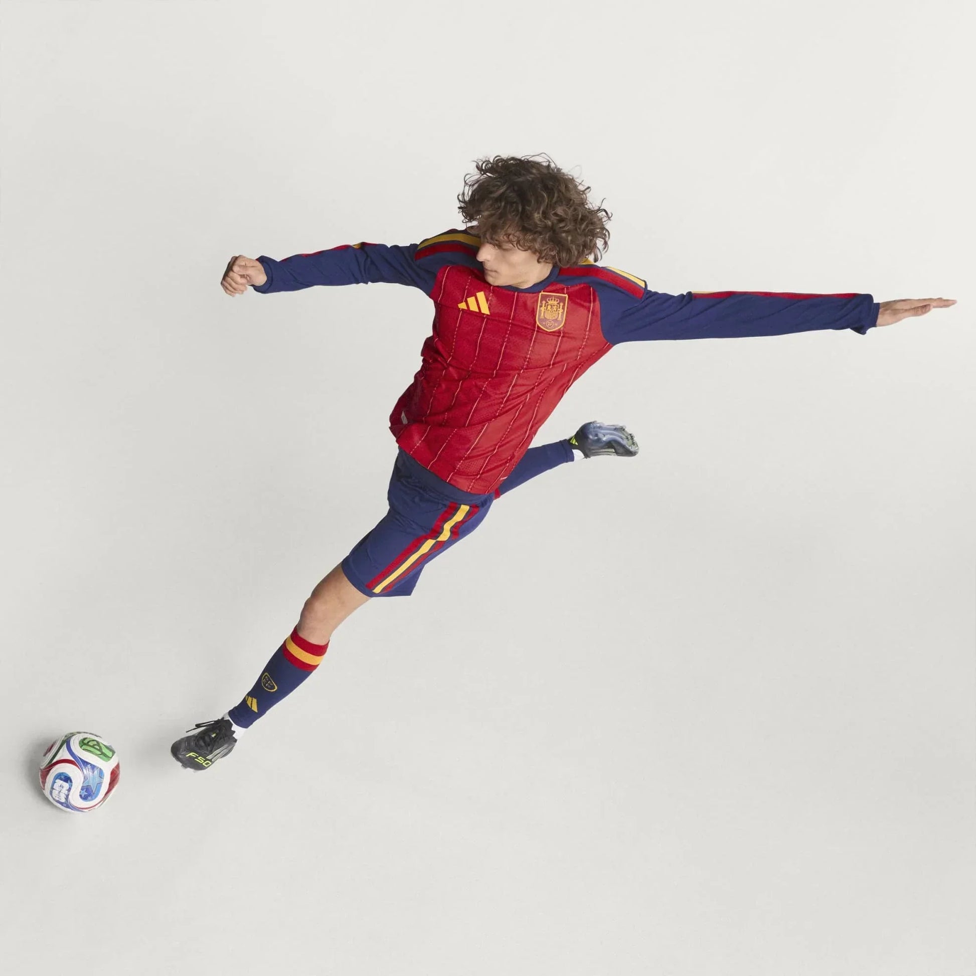 Camiseta de España 2026 primera equipación para hombre authentic manga larga