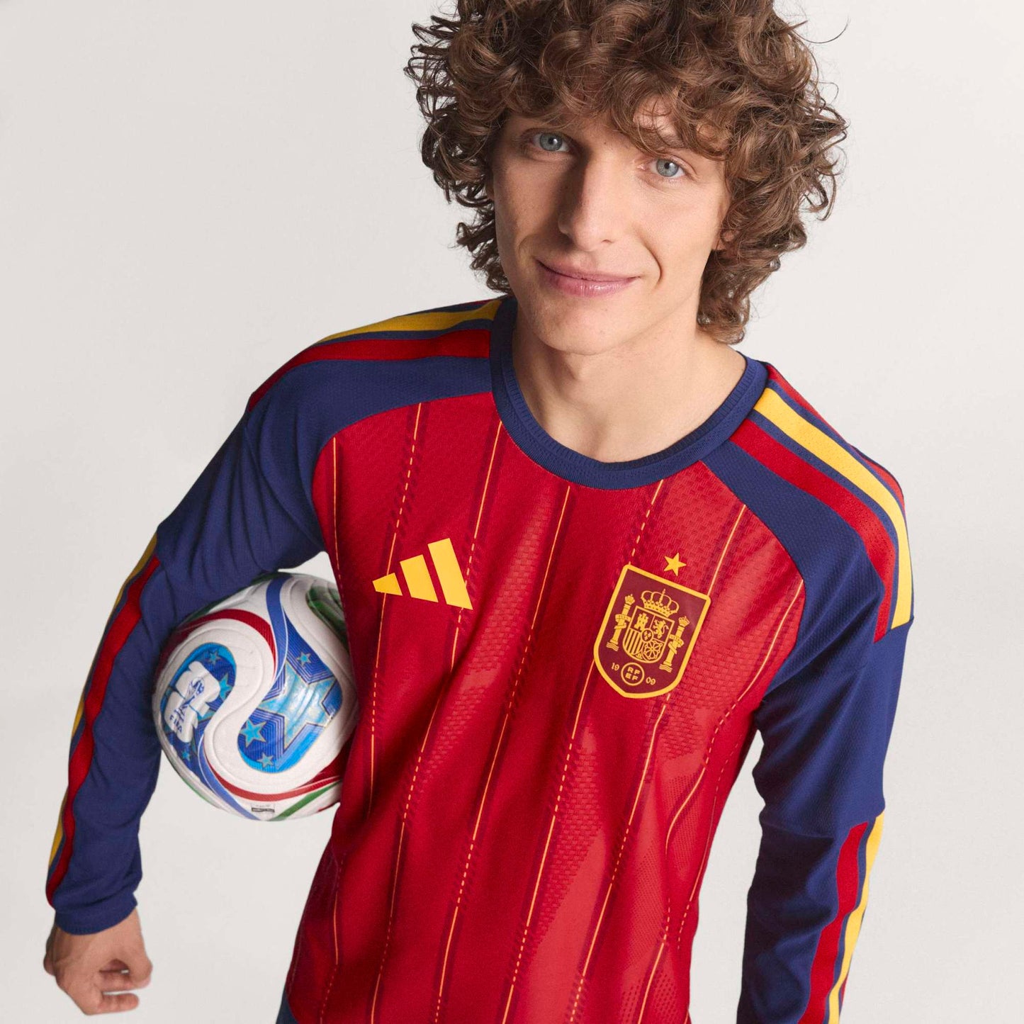 Camiseta de España 2026 primera equipación para hombre authentic manga larga