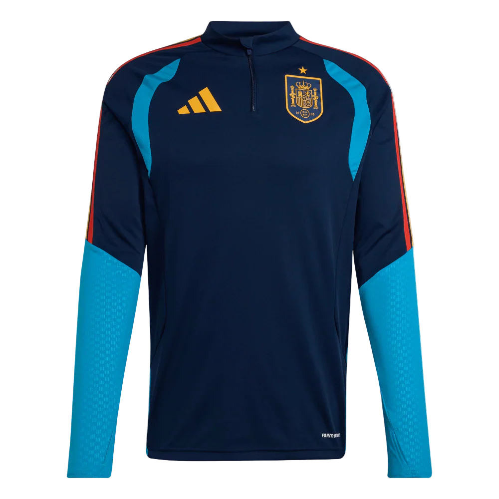 Camiseta de España 2026 entrenamiento para hombre manga larga marino