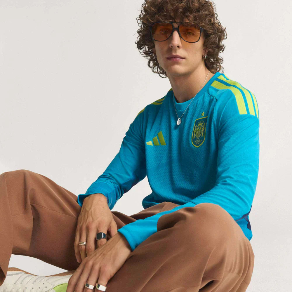 Camiseta de España 2026 portero para hombre authentic manga larga